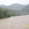 Jazowsko, Dunajec po obfitych opadach deszczu 19.07.2018 r
